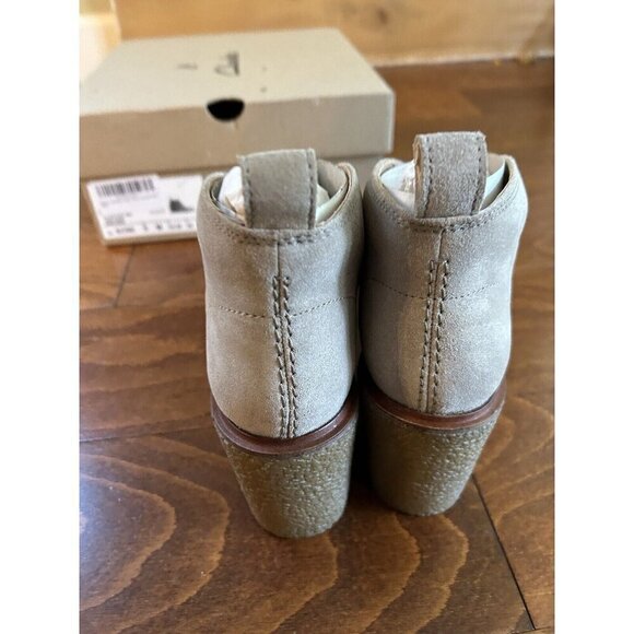 Clarks Clarkford DBT Women's 6 M Sand Suede Wedge Heels Closed Toe NEW Lace Up - Picture 9 of 9